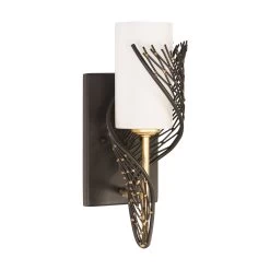 Flow 240K01RMBFG 1-Light Wall Sconce - Matte Black/French Gold -Hanging Lighting 240K01RMBFG