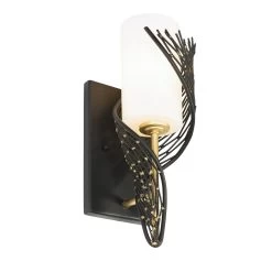 Flow 240K01RMBFG 1-Light Wall Sconce - Matte Black/French Gold -Hanging Lighting 240K01RMBFG 3