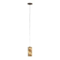 Flow 240M01BTR 1-Light Cylinder Mini Pendant Light - Baguette/Natural Rattan -Hanging Lighting 240M01BTR 3 e2d26d95 3bb1 4d79 b155 3ba65b8c7191
