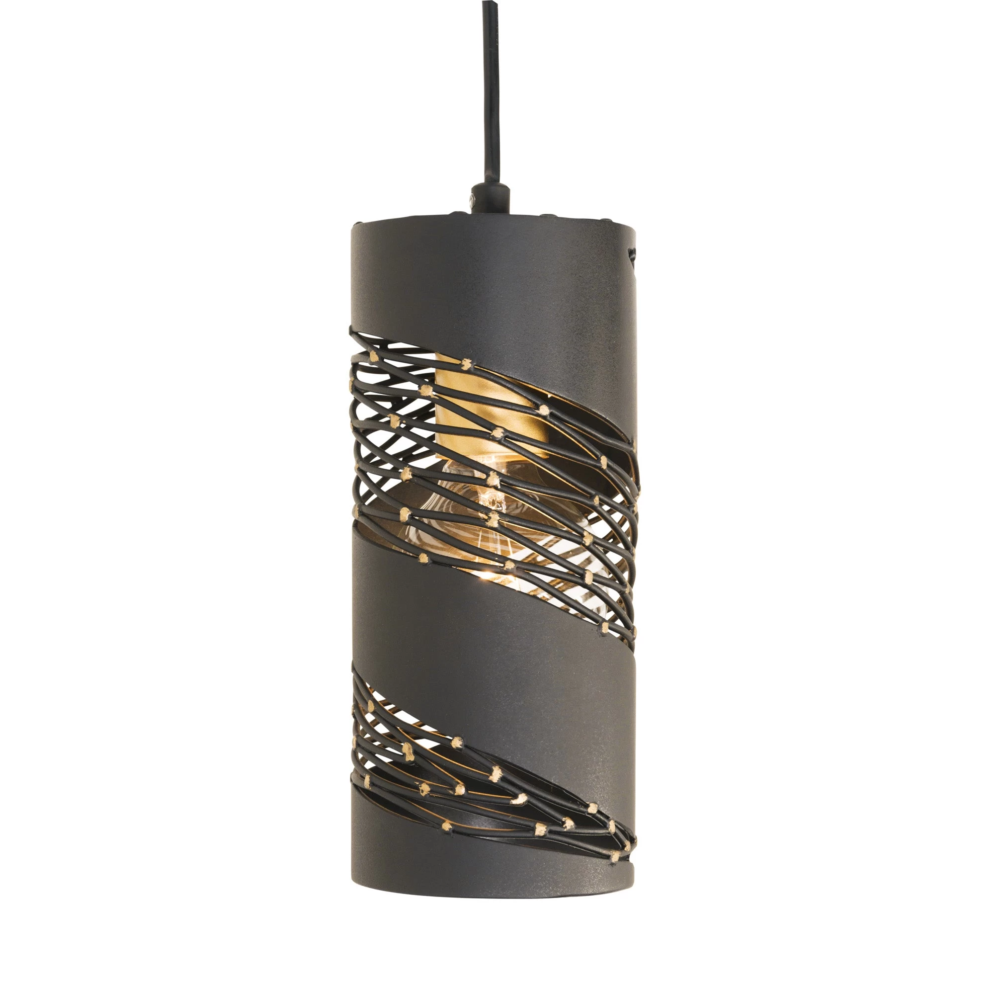Flow 240M01MBFG 1-Light Mini Pendant - Matte Black/French Gold 3 Flow 240M01MBFG 1-Light Mini Pendant - Matte Black/French Gold