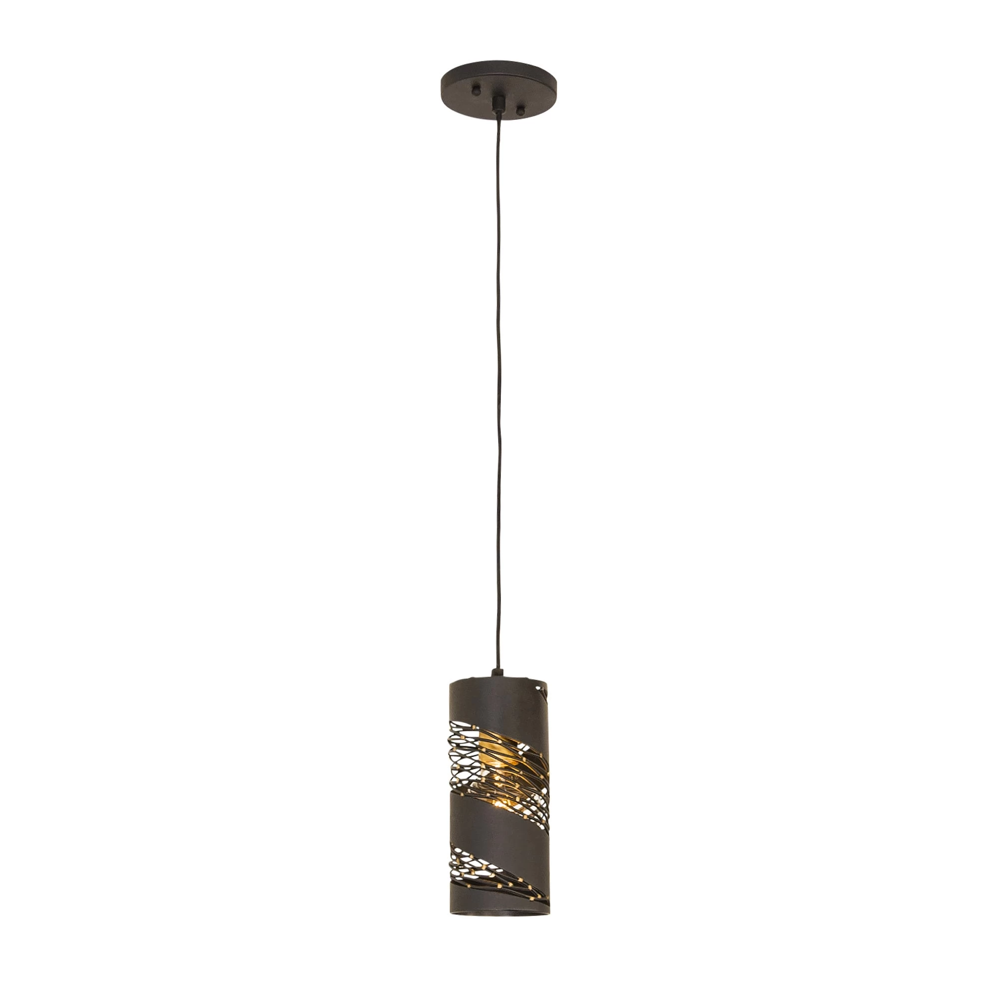 Flow 240M01MBFG 1-Light Mini Pendant - Matte Black/French Gold 5 Flow 240M01MBFG 1-Light Mini Pendant - Matte Black/French Gold - Image 3