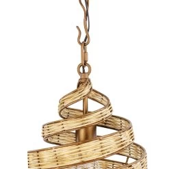 Flow 240P01BTR 1-Light Twist Pendant Light - Baguette/Natural Rattan -Hanging Lighting 240P01BTR Detail 1 4ab6d527 b8c8 4f81 9dfb c2a98afd5f85
