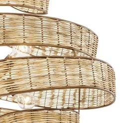 Flow 240P06LBTR 6-Light Large Twist Pendant Light - Baguette/Natural Rattan -Hanging Lighting 240P06LBTR Detail 1 11182008 fcdf 4fab bae5 ea9b6cc03bfb