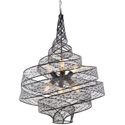 Flow 240P06SL 6-Light Pendant Light - Steel