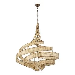 Flow 240P08BTR 8-Light Twist Pendant Light - Baguette/Natural Rattan -Hanging Lighting 240P08BTR 1 d3c6f94e d1f2 48ba bf24 fa085763920e