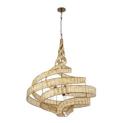 Flow 240P08BTR 8-Light Twist Pendant Light - Baguette/Natural Rattan -Hanging Lighting 240P08BTR 3 18c42c62 064b 498a 841a d75df1aae66e