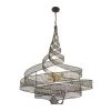 Flow 240P08MBFG 8-Light Pendant Light - Matte Black/French Gold -Hanging Lighting 240P08MBFG 2