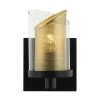 So Inclined 246B01BLGO 1-Light Vanity Light - Black/Gold -Hanging Lighting 246B01BLGO 1