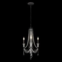 Barcelona 270C03OX 3-Light Chandelier - Onyx 8 Barcelona 270C03OX 3-Light Chandelier - Onyx -Hanging Lighting 270C03OX 2