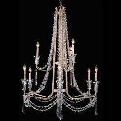 Barcelona 270C09TR 9-Light Chandelier - Transcend Silver