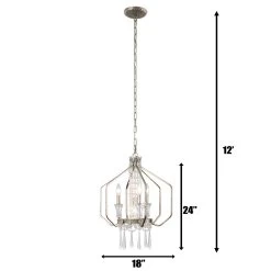 Barcelona 270P04TR 4-Light Pendant Light - Transcend Silver 13 Barcelona 270P04TR 4-Light Pendant Light - Transcend Silver -Hanging Lighting 270P04TR 2 DIMev1