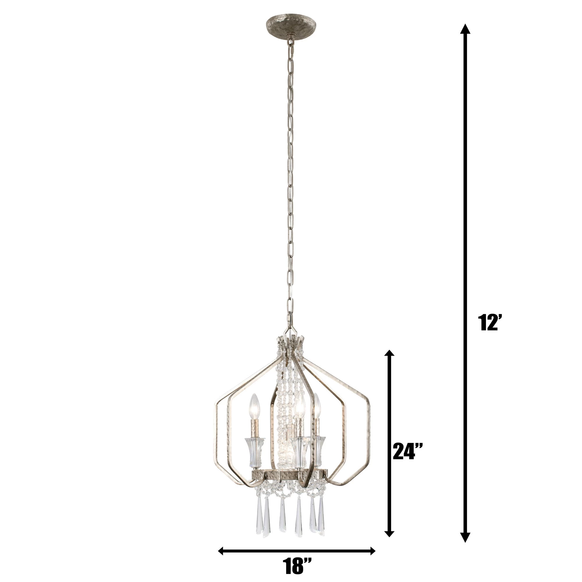 Barcelona 270P04TR 4-Light Pendant Light - Transcend Silver 6 Barcelona 270P04TR 4-Light Pendant Light - Transcend Silver - Image 4