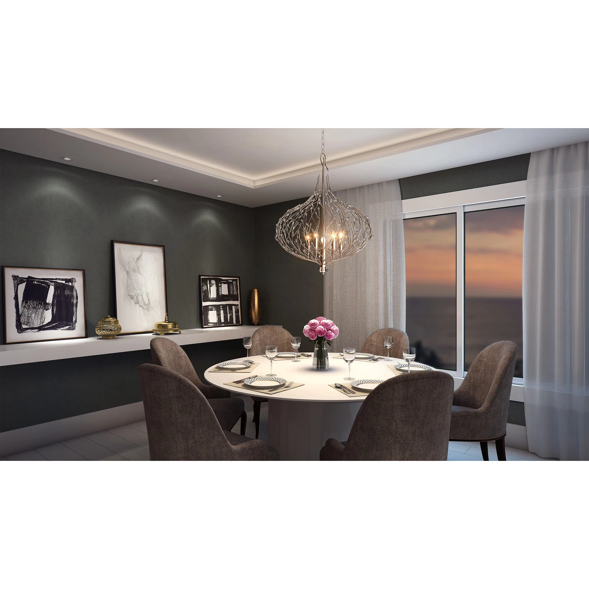 Bask 271P06GD 6-Light Pendant Light - Gold Dust 6 Bask 271P06GD 6-Light Pendant Light - Gold Dust - Image 5