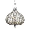 Bask 271P09MBFG 9-Light Crystal Pendant Light - Matte Black/French Gold -Hanging Lighting 271P09MBFG