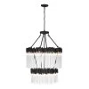 Matrix 309C14MBFG 14-Light Chandelier - Matte Black/French Gold -Hanging Lighting 309C14MBFG