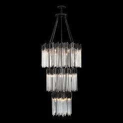 Matrix 309C19MBFG 18-Light Chandelier - Matte Black/French Gold -Hanging Lighting 309C19MBFG 3