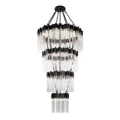 Matrix 309C30MBFG 30-Light Chandelier - Matte Black/French Gold -Hanging Lighting 309C30MBFG