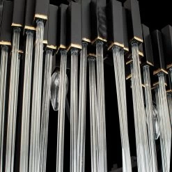 Matrix 309C30MBFG 30-Light Chandelier - Matte Black/French Gold -Hanging Lighting 309C30MBFG Detail 1