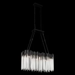 Matrix 309N06MBFG 6-Light Linear Pendant Light - Matte Black/French Gold -Hanging Lighting 309N06MBFG 1