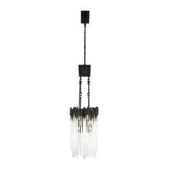Matrix 309N06MBFG 6-Light Linear Pendant Light - Matte Black/French Gold -Hanging Lighting 309N06MBFG 4