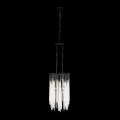Matrix 309N06MBFG 6-Light Linear Pendant Light - Matte Black/French Gold -Hanging Lighting 309N06MBFG 5