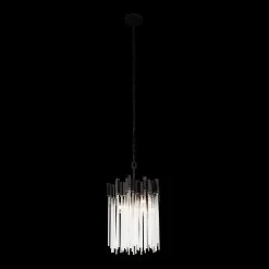 Matrix 309P03MBFG 3-Light Pendant Light - Matte Black/French Gold -Hanging Lighting 309P03MBFG 1