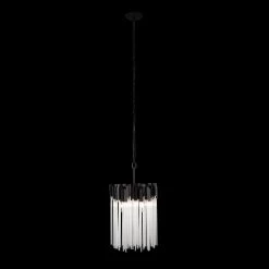 Matrix 309P03MBFG 3-Light Pendant Light - Matte Black/French Gold -Hanging Lighting 309P03MBFG 3
