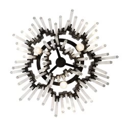 Matrix 309P03MBFG 3-Light Pendant Light - Matte Black/French Gold -Hanging Lighting 309P03MBFG 4