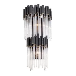 Matrix 309W02LMBFG 2-Light Wall Sconce - Matte Black/French Gold -Hanging Lighting 309W02LMBFG 6
