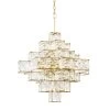 Cubic 329C06CG 6-Light Chandelier - Calypso Gold -Hanging Lighting 329C06CG