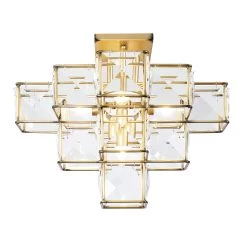 Cubic 329S05CG 5-Light Semi-Flush - Calypso Gold -Hanging Lighting 329S05CG 1
