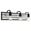 Abbey Rose 336B03BL 3-Light Vanity Light - Black/Galvanized 1 Abbey Rose 336B03BL 3-Light Vanity Light - Black/Galvanized -Hanging Lighting 336B03BL 1