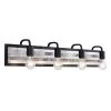 Abbey Rose 336B04BL 4-Light Vanity Light - Black/Galvanized 2 Abbey Rose 336B04BL 4-Light Vanity Light - Black/Galvanized -Hanging Lighting 336B04BL 1