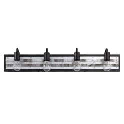 Abbey Rose 336B04BL 4-Light Vanity Light - Black/Galvanized 13 Abbey Rose 336B04BL 4-Light Vanity Light - Black/Galvanized -Hanging Lighting 336B04BL 4