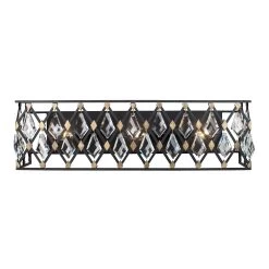 Windsor 345B03CBHG 3-Light Vanity Light - Carbon/Havana Gold