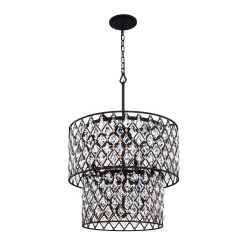 Windsor 345C07CBHG 7-Light Crystal Chandelier - Carbon Black/Havana Gold 8 Windsor 345C07CBHG 7-Light Crystal Chandelier - Carbon Black/Havana Gold -Hanging Lighting 345C07CBHG 4