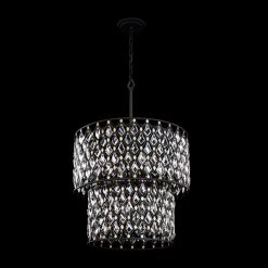 Windsor 345C07CBHG 7-Light Crystal Chandelier - Carbon Black/Havana Gold 9 Windsor 345C07CBHG 7-Light Crystal Chandelier - Carbon Black/Havana Gold -Hanging Lighting 345C07CBHG 5