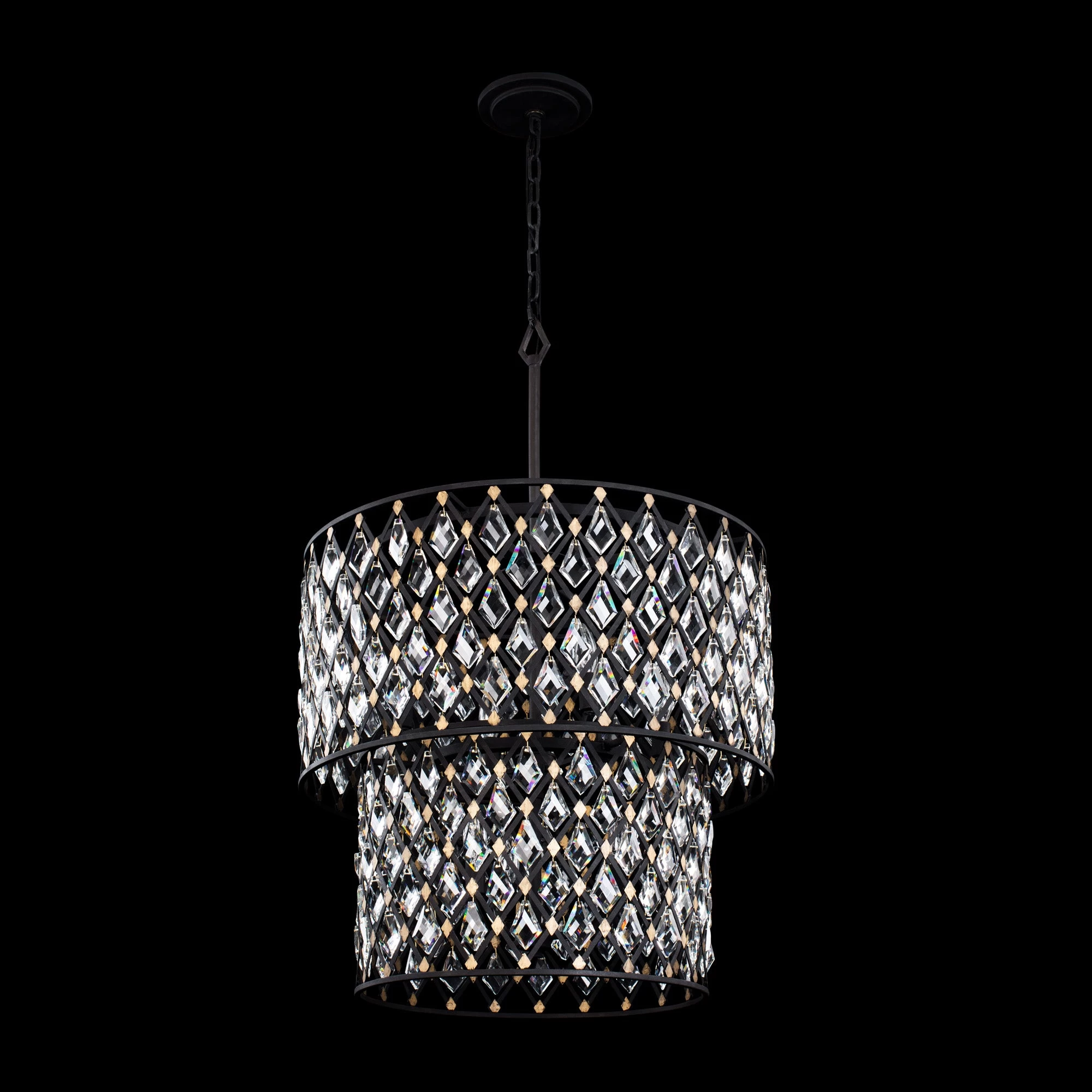 Windsor 345C07CBHG 7-Light Crystal Chandelier - Carbon Black/Havana Gold 6 Windsor 345C07CBHG 7-Light Crystal Chandelier - Carbon Black/Havana Gold - Image 4