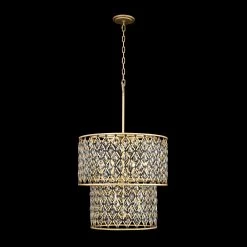 Windsor 345C07FGMB 7-Light Chandelier - French Gold/Matte Black -Hanging Lighting 345C07FGMB 3