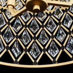 Windsor 345C07FGMB 7-Light Chandelier - French Gold/Matte Black -Hanging Lighting 345C07FGMB Detail 2