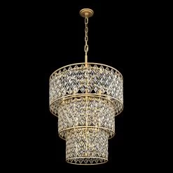 Windsor 345C13FGMB 13-Light Chandelier - French Gold/Matte Black -Hanging Lighting 345C13FGMB 1