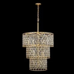Windsor 345C13FGMB 13-Light Chandelier - French Gold/Matte Black -Hanging Lighting 345C13FGMB 3