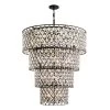 Windsor 345C21CBHG 21-Light Crystal Chandelier - Carbon Black /Havana Gold -Hanging Lighting 345C21CBHG
