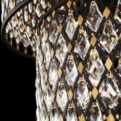 Windsor 345C21CBHG 21-Light Crystal Chandelier - Carbon Black /Havana Gold -Hanging Lighting 345C21CBHG 5