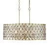 Windsor 345N08FGMB 8-Light Linear Pendant Light - French Gold/Matte Black -Hanging Lighting 345N08FGMB