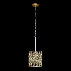Windsor 345P01FGMB 1-Light Pendant Light - French Gold/Matte Black -Hanging Lighting 345P01FGMB 3