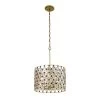 Windsor 345P04FGMB 4-Light Pendant Light - French Gold/Matte Black -Hanging Lighting 345P04FGMB