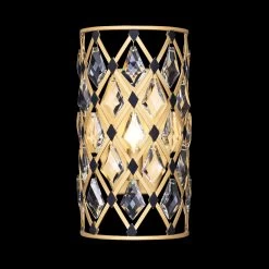 Windsor 345W01FGMB 1-Light Wall Sconce - French Gold/Matte Black -Hanging Lighting 345W01FGMB 3
