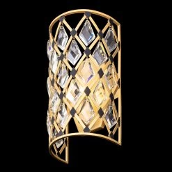 Windsor 345W01FGMB 1-Light Wall Sconce - French Gold/Matte Black -Hanging Lighting 345W01FGMB 5