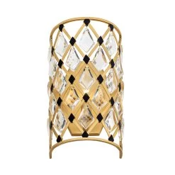 Windsor 345W01FGMB 1-Light Wall Sconce - French Gold/Matte Black -Hanging Lighting 345W01FGMB 6